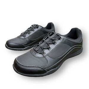 Tredsafe Women's Slip-Resistant Black Work Shoes Size 8.5 Sneakers No Tie